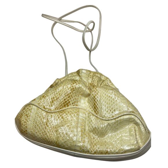 Rappi Vintage Ivory Crocodile Leather Crossbody Bag – Timeless Elegance - Picture 2 of 7